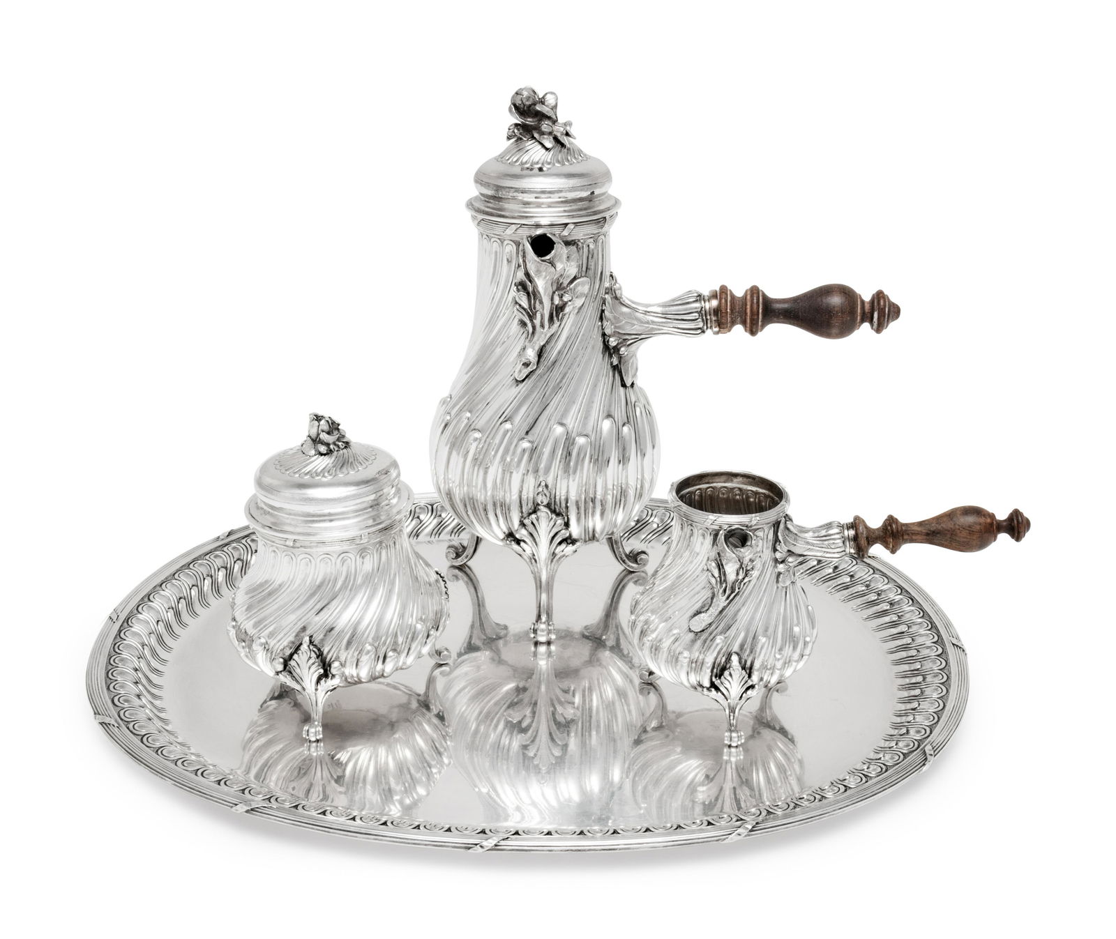 A Buccellati Silver Four-Piece Tea Service (1 of 3)