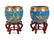 A Pair of Chinese Cloisonne Fish Bowls and Stands - 2