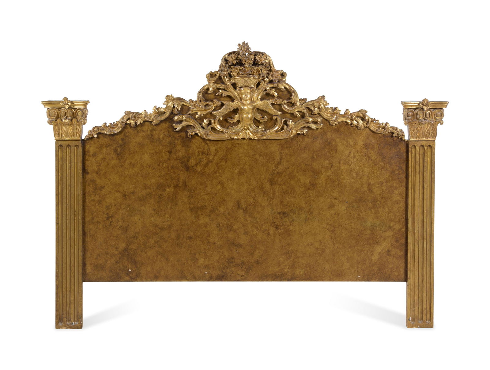 A Louis XV Style Carved Giltwood Headboard (1 of 3)