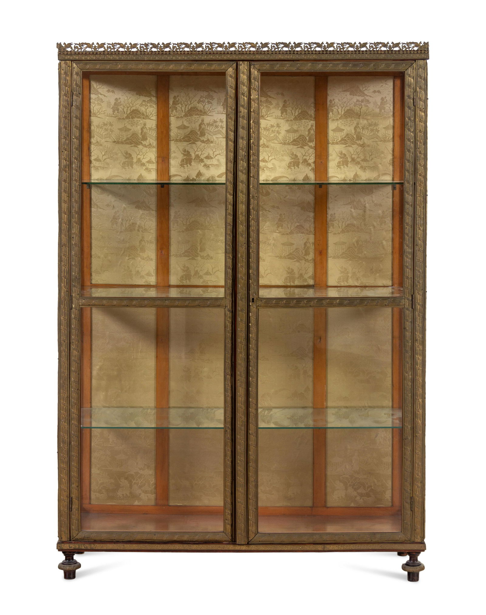 A Neoclassical Gilt Metal Mounted Vitrine Cabinet (1 of 2)