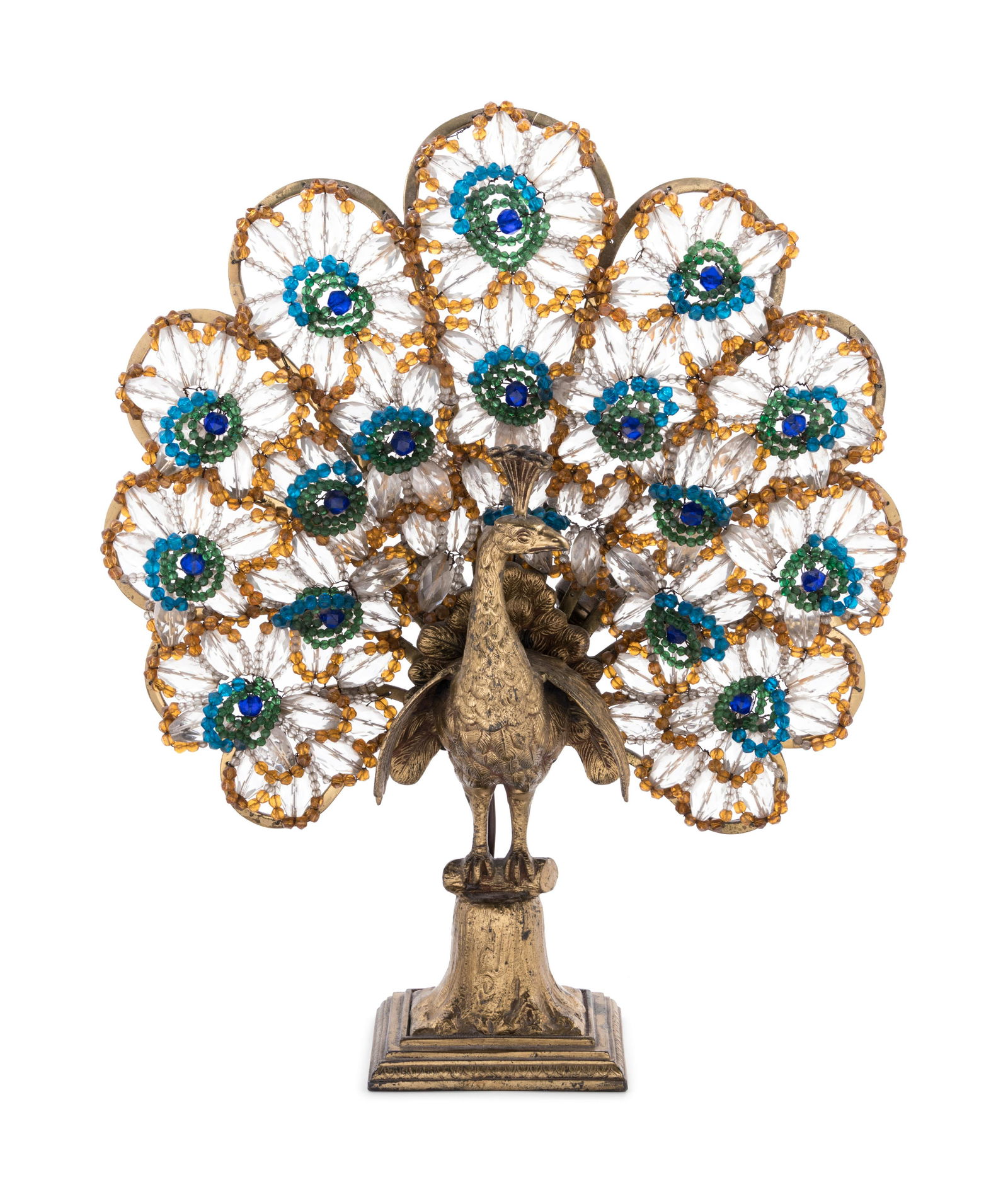 A Neoclassical Cut and Colored Glass Mounted Gilt Metal (1 of 3)