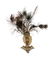 A Neoclassical Gilt Metal and Feathered Peacock Table - 3