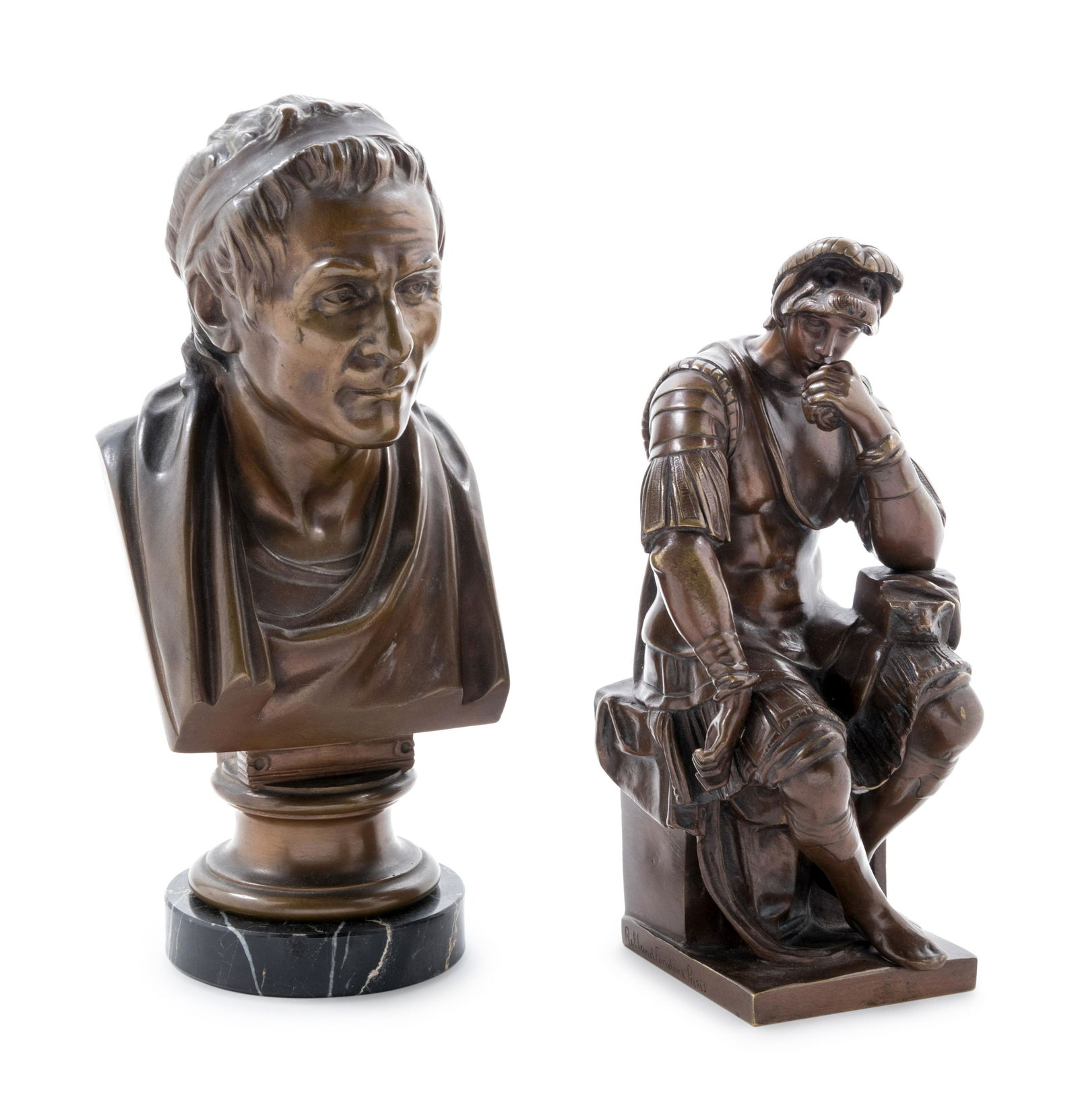 Two French Cast and Patinated Bronze Figures (1 of 4)