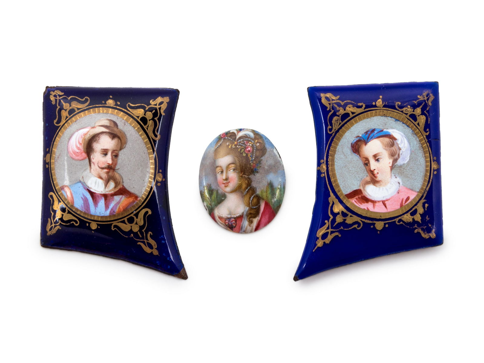 Three French Enamel-on-Copper Plaques (1 of 1)