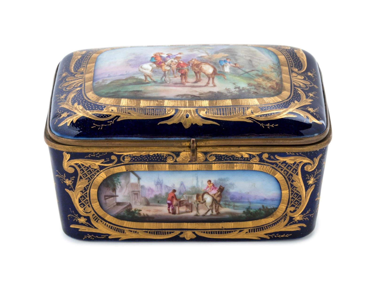 A Sevres Style Gilt Metal Mounted Painted and Parcel (1 of 4)