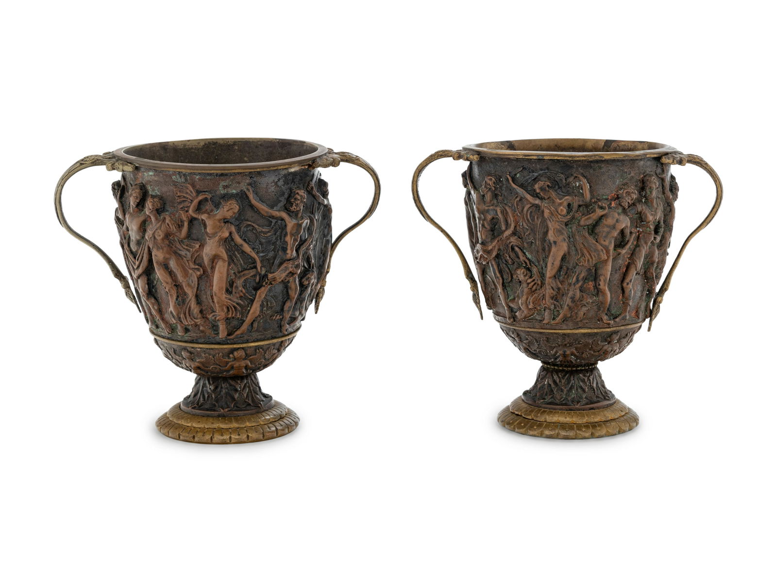 A Pair of Grand Tour Bronze and Copper Handled Cups (1 of 3)