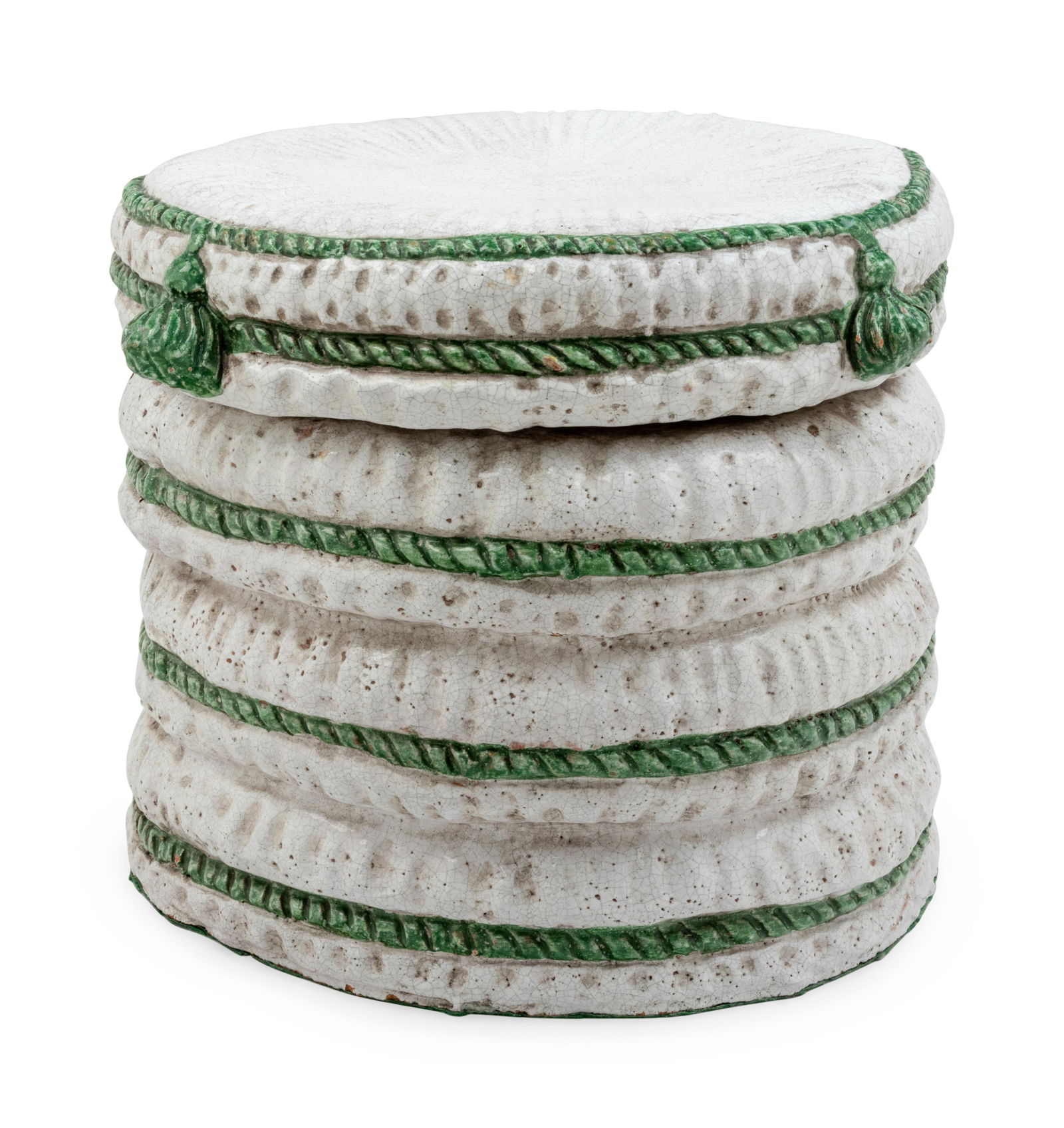 An Italian Glazed Ceramic Stool (1 of 2)