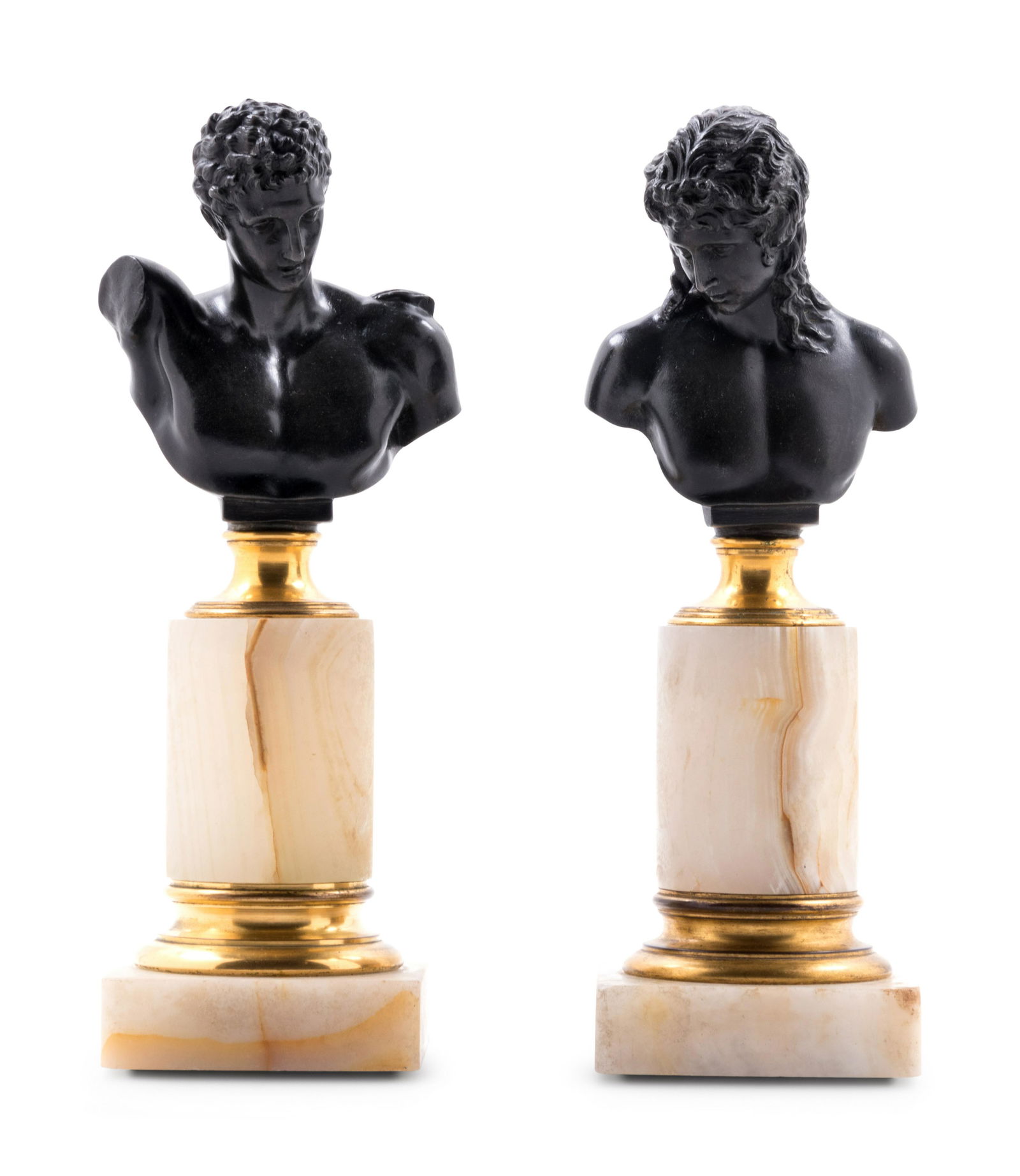 A Pair of German Bronze and Onyx Busts (1 of 4)