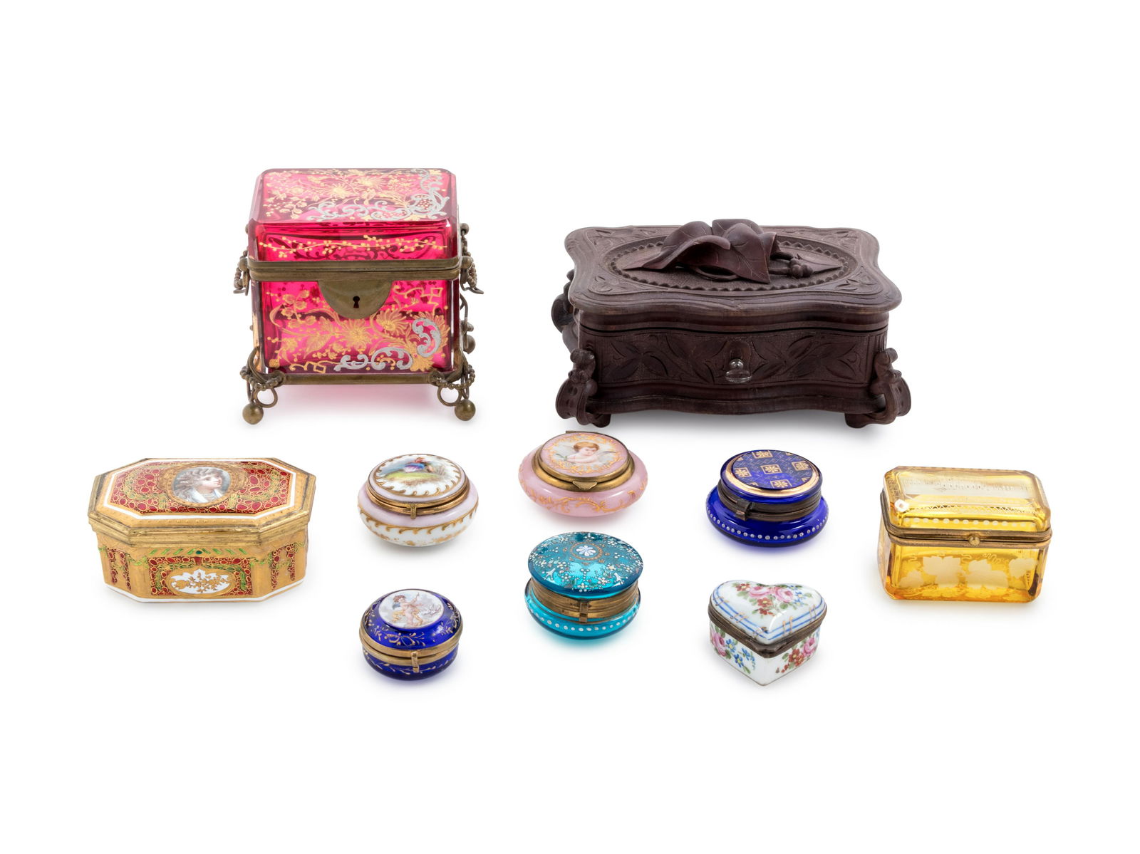 Ten Continental Trinket Boxes (1 of 3)