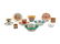 A Collection of Continental Porcelain Cups and Saucers