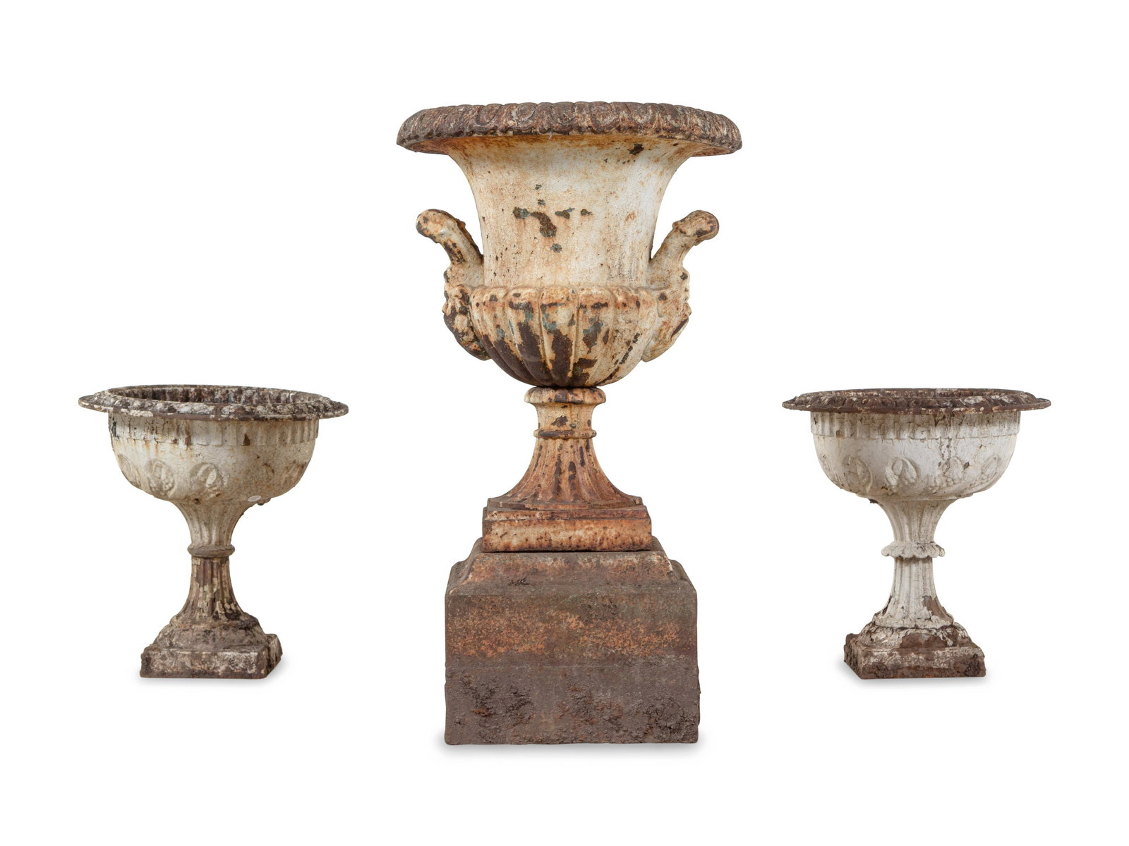 Three Cast Iron Garden Urns (1 of 1)