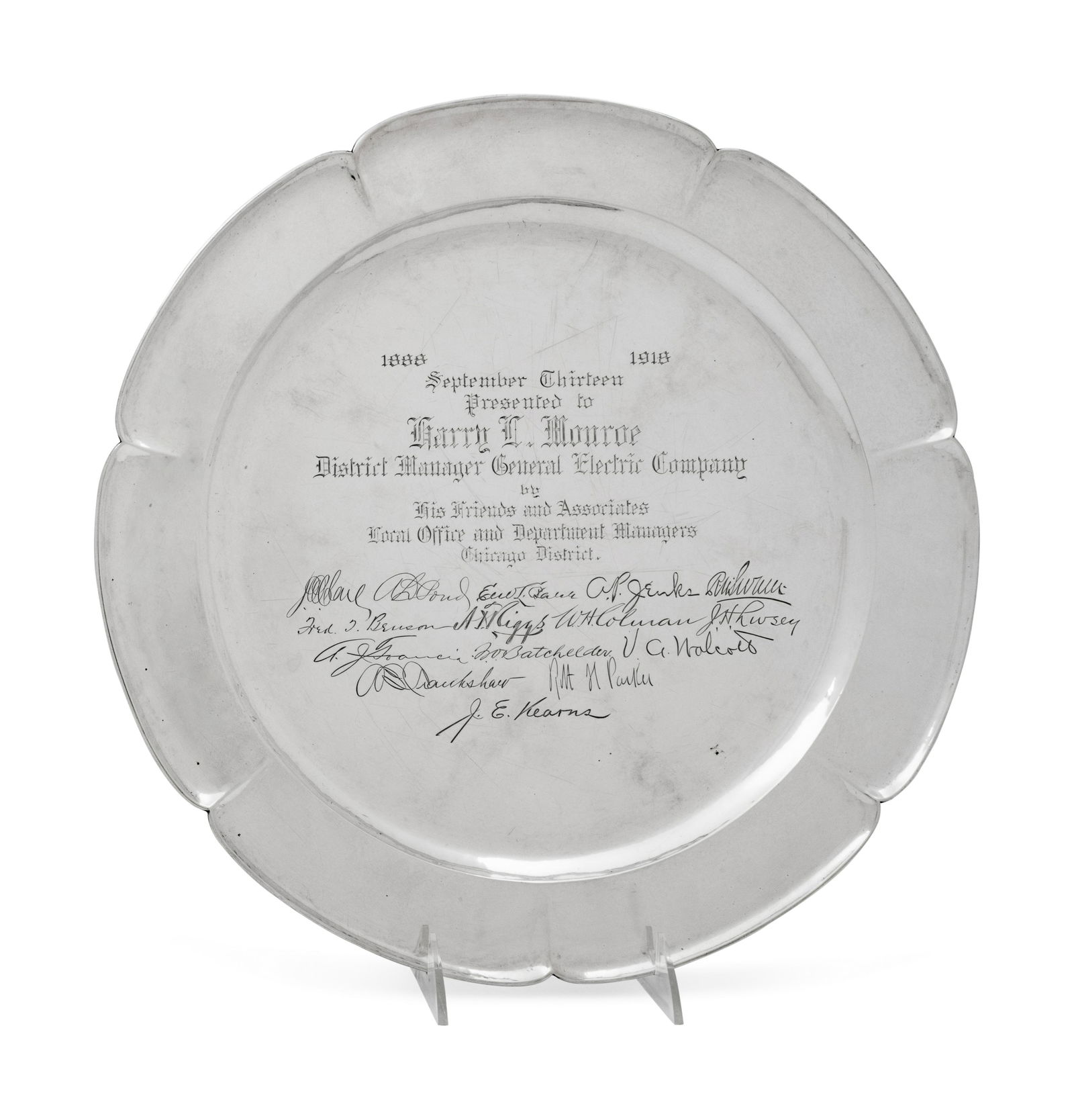 An American Silver Presentation Tray (1 of 2)