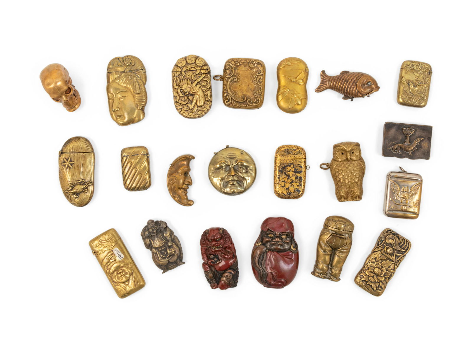 A Collection of Japanese Brass Match Safes (1 of 2)