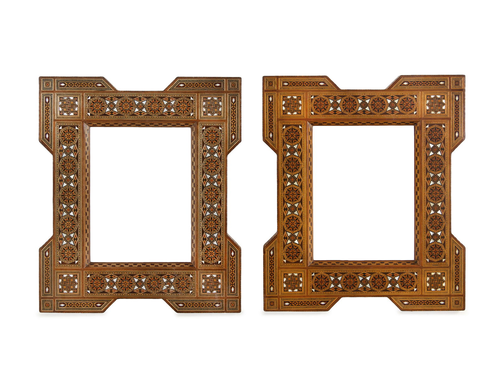 A Pair of Syrian Mosaic Inlaid Mirror Frames (1 of 1)