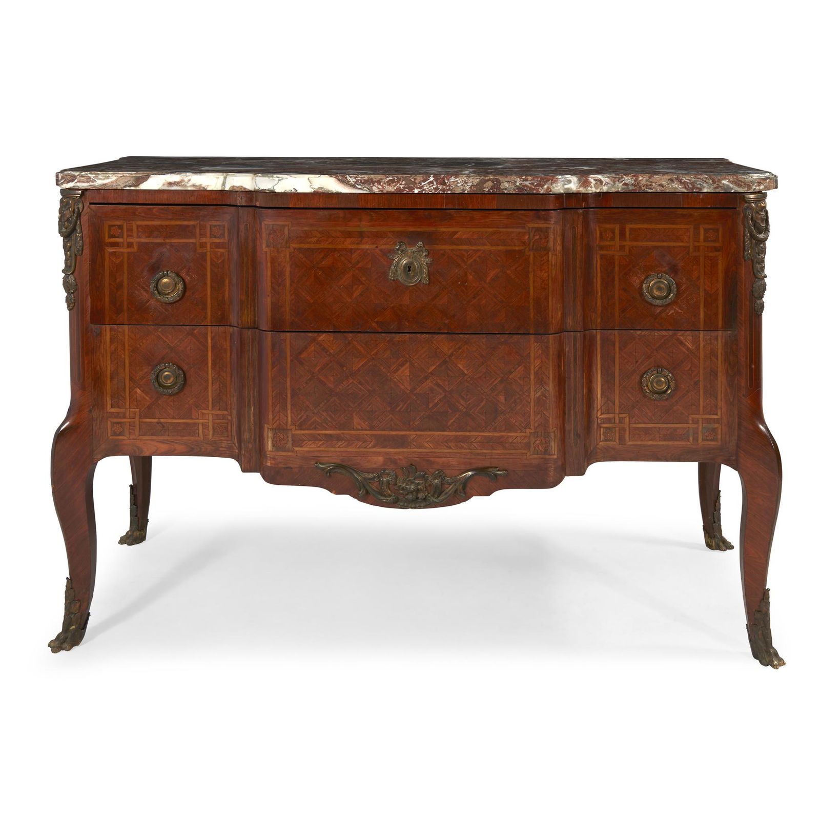 A Louis XV/XVI transitional style gilt-bronze mounted (1 of 1)