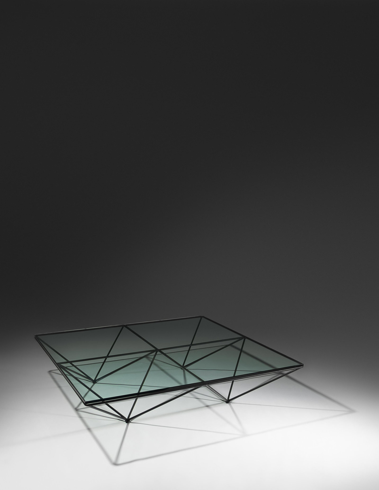 Paolo Piva (Austrian-Italian, 1950-2017) Alanda Coffee: Paolo Piva (Austrian-Italian, 1950-2017) Alanda Coffee Table, B&B Italia, Italy steel, glass unmarked 11 1/2 x 47 x 47 inches. For condition inquiries please contact Nathan Brady at nathanbrady@hindma