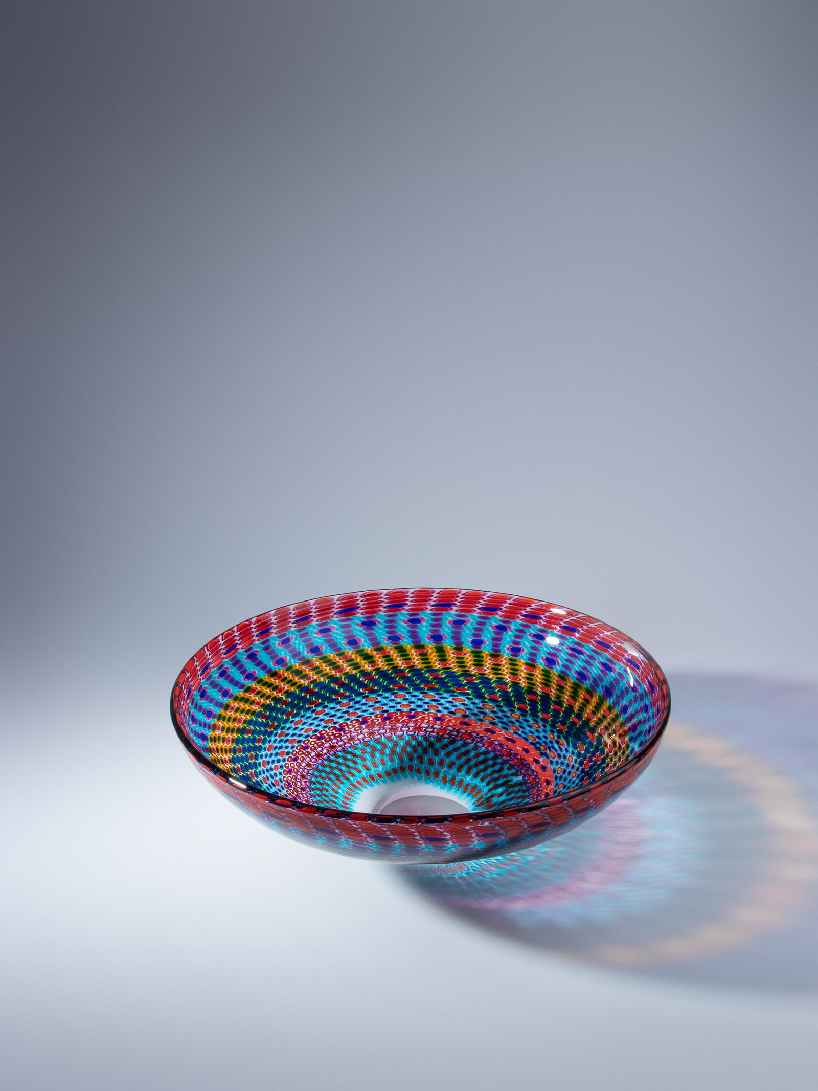 Stephen Rolfe Powell (American, 1951-2019) Lurid: Stephen Rolfe Powell (American, 1951-2019) Lurid Thirsty Tease, 2011 blown glass etched signature 'Stephen Powell 2011 BDL' to underside 6 1/2 x 19 inches. Provenance: Hodgell Gallery, Sarasota, Flori