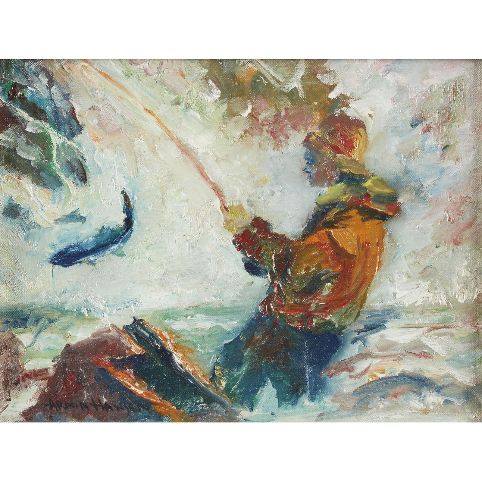 Armin Carl Hansen (American, 1886–1957), , Fish On (1 of 2)