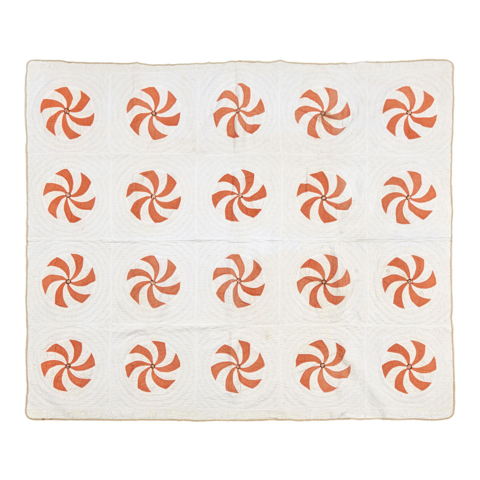 Pieced "Pinwheel" pattern quilt, early 20th century (1 of 1)