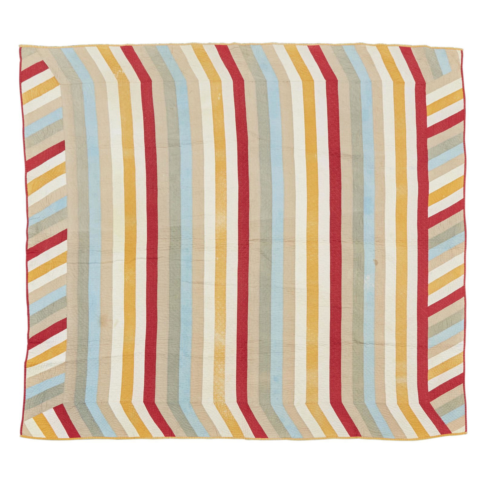 Two pieced quilts: "Joseph's Coat" and "Steeple Chase", (1 of 2)