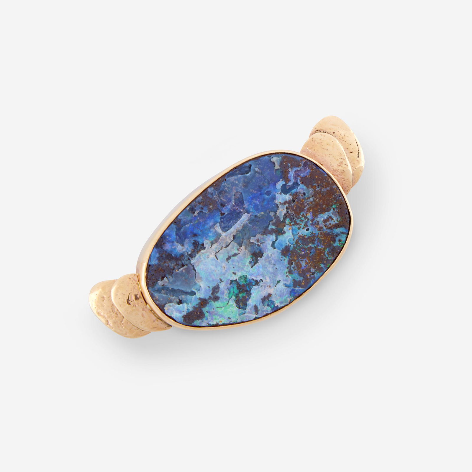 A boulder opal and fourteen karat gold pendant, (1 of 1)