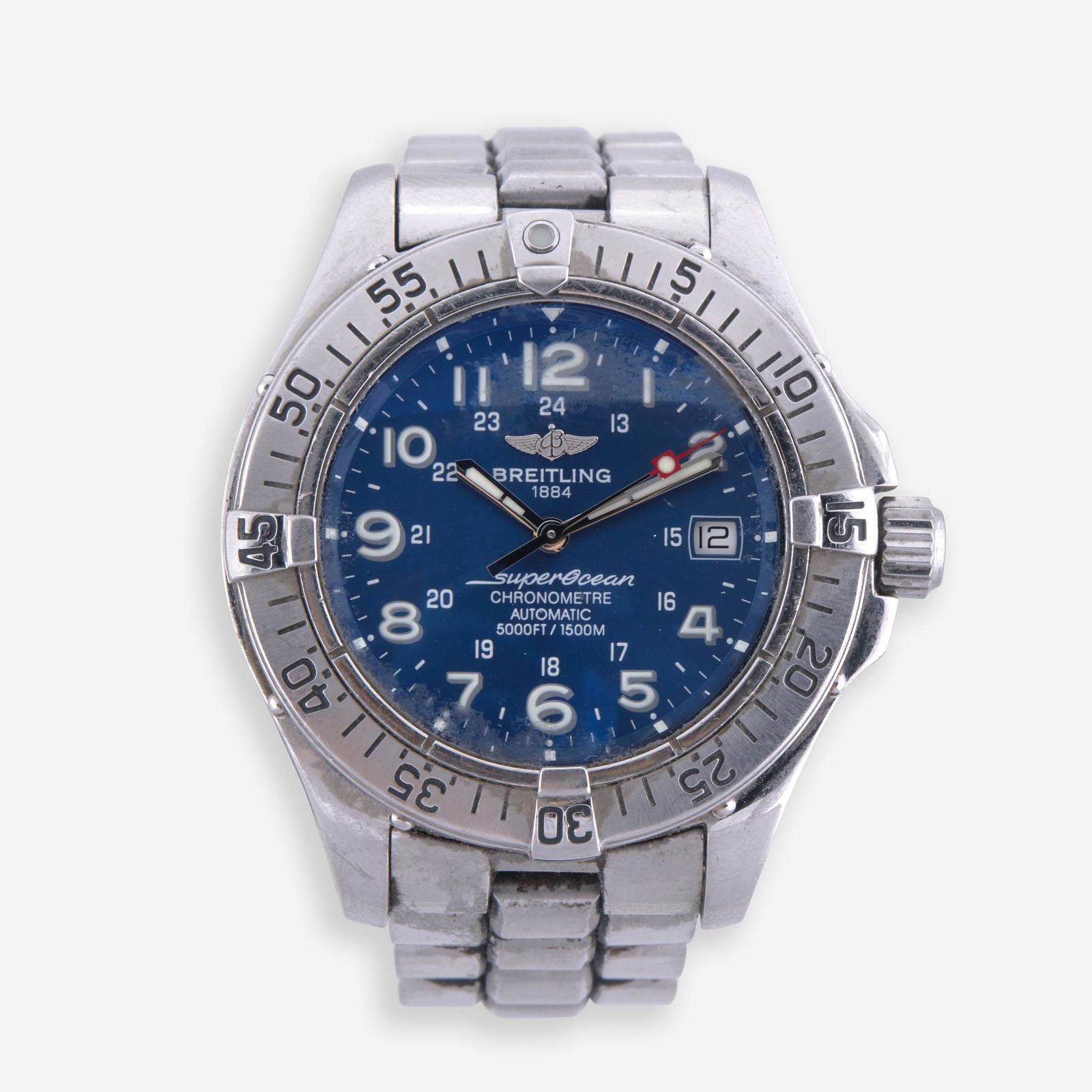 A stainless steel bracelet watch, Breitling, Super (1 of 1)