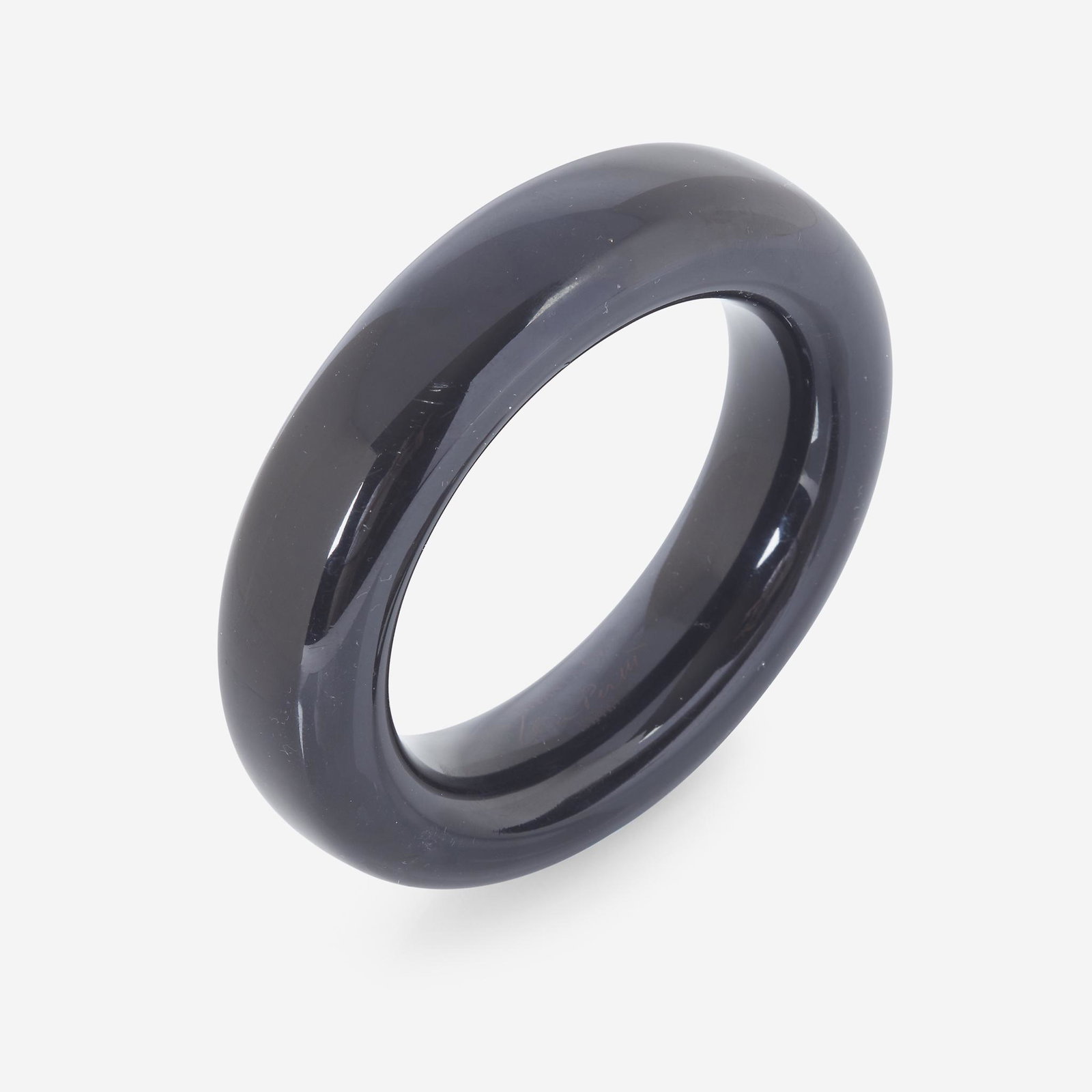 A black lacquer bangle, Tiffany & Co., Elsa Peretti (1 of 3)