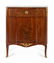 A Louis XV Style Marquetry Marble-Top Cabinet
