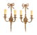 A Set of Four Louis XVI Style Gilt Metal Two-Light