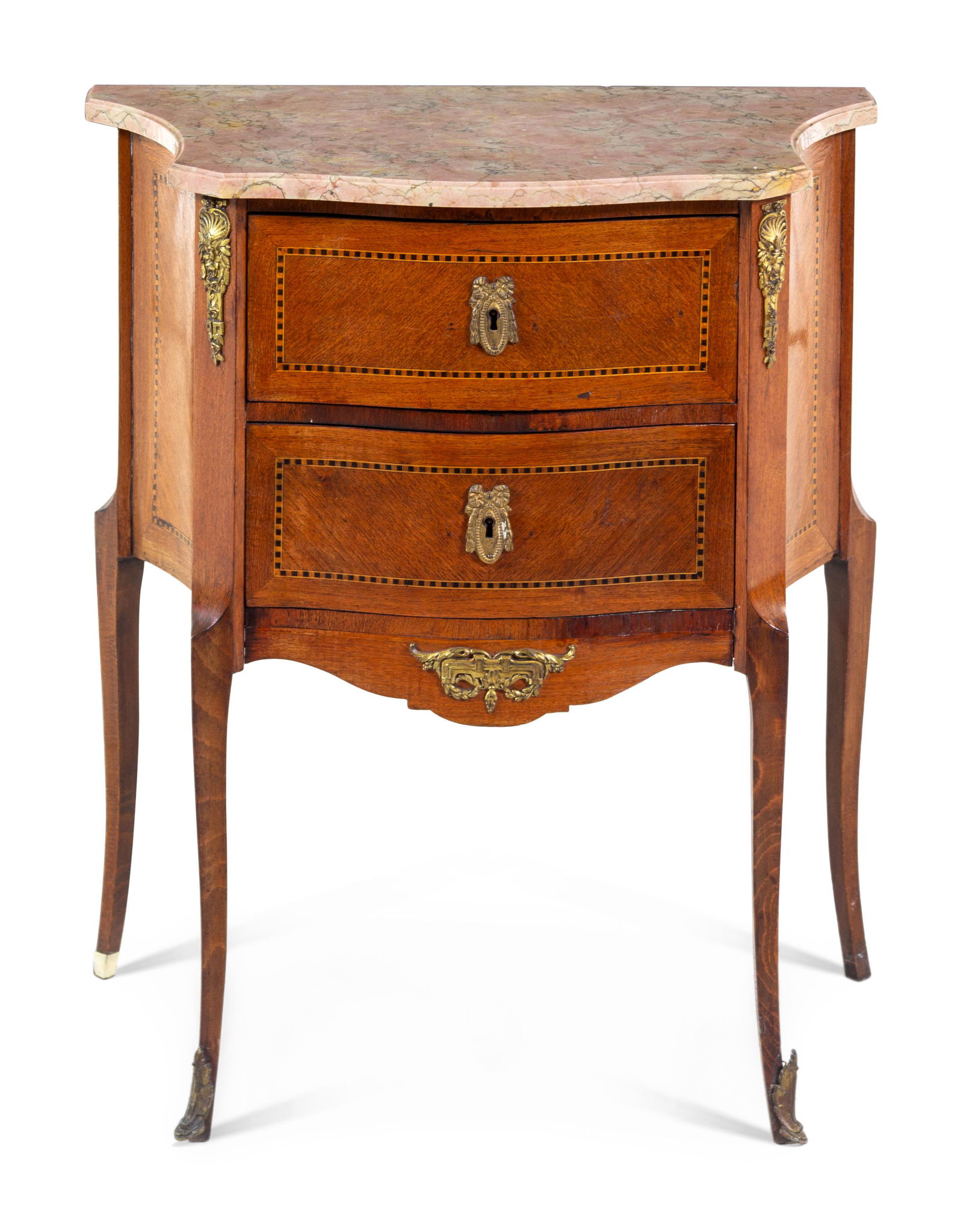 A Louis XV/XVI Style Diminutive Marble-Top Commode (1 of 2)