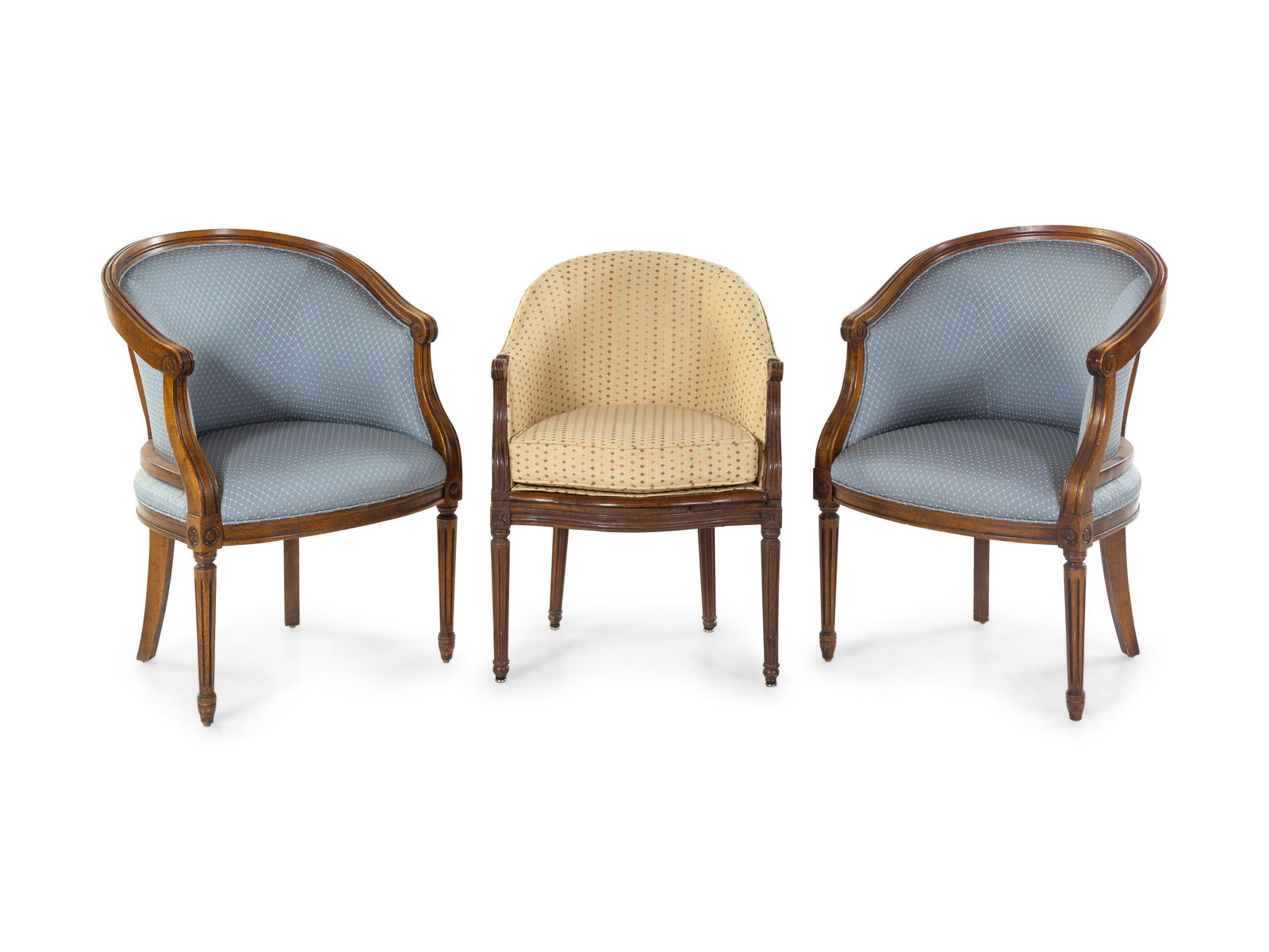 Three Associated Louis XVI Style Bergeres (1 of 1)