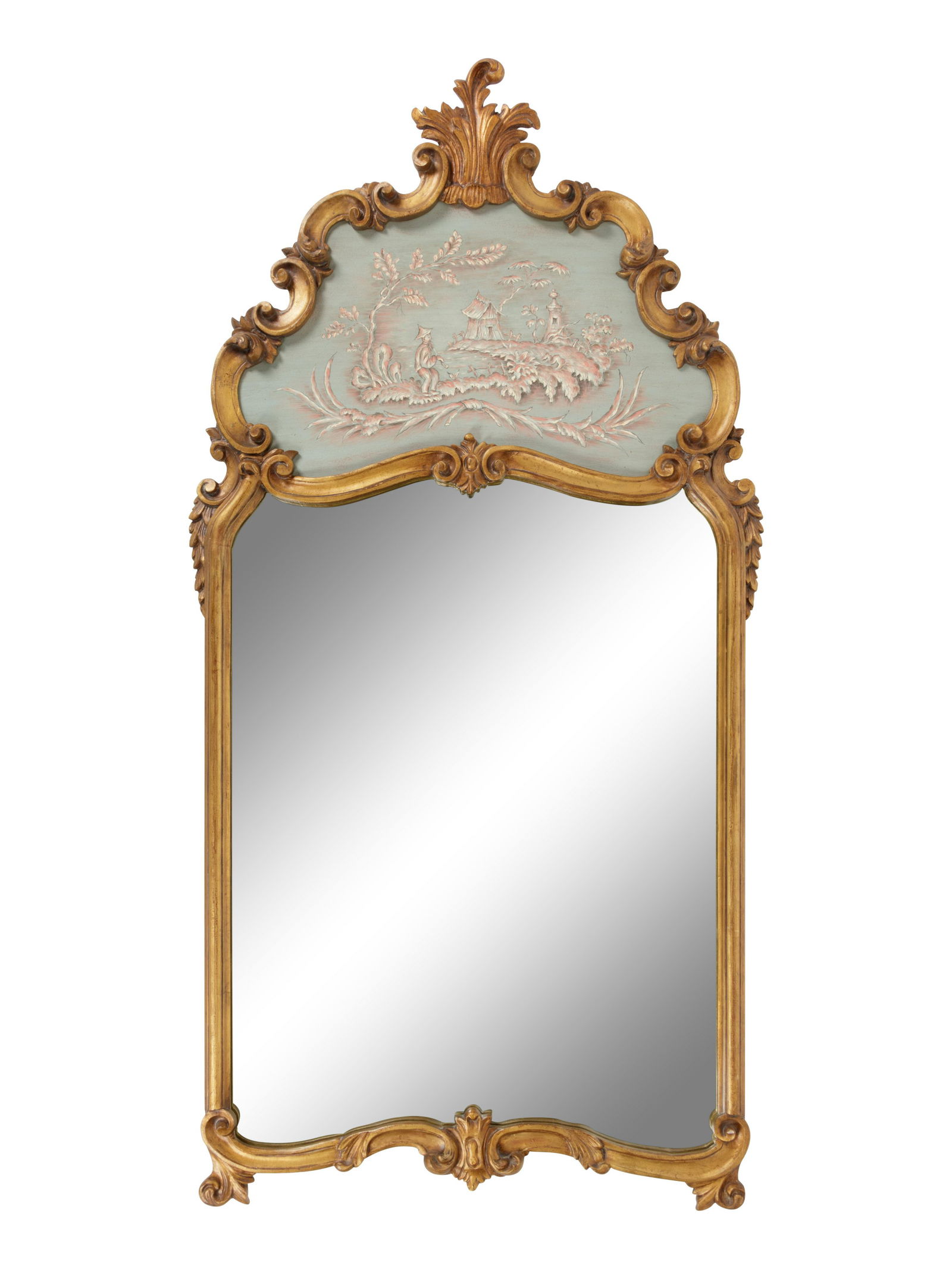 A Rococo Style Chinoiserie Decorated Mirror (1 of 1)