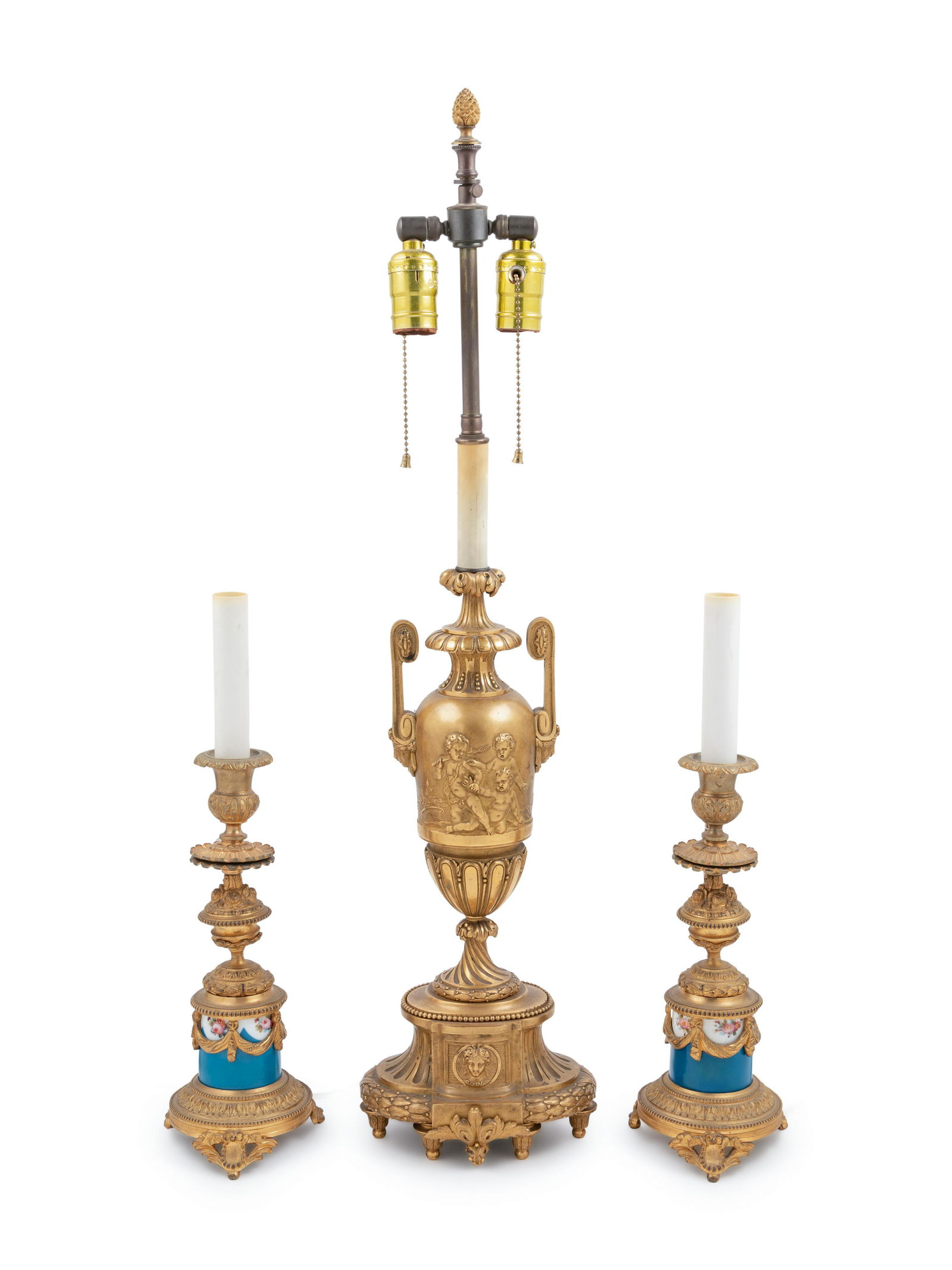 A Neoclassical Gilt Bronze Urn Mounted as a Lamp and a (1 of 1)