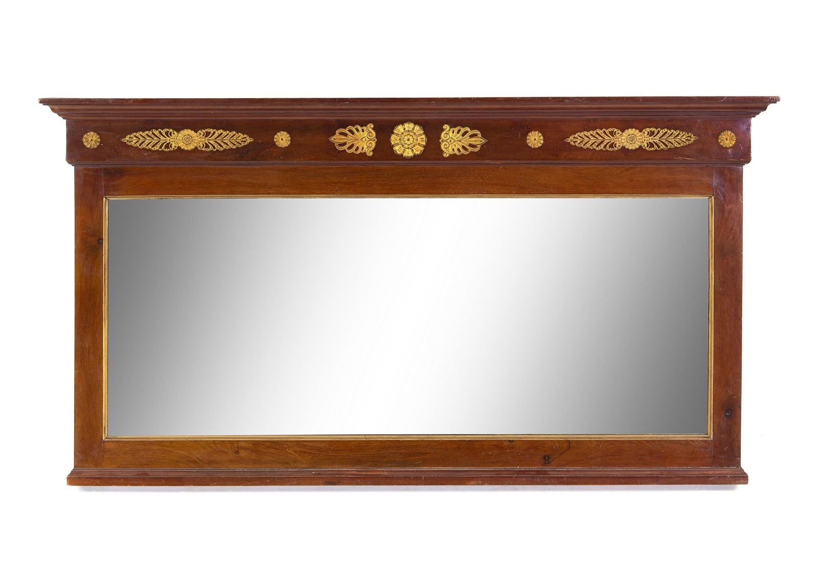 An Empire Gilt Bronze Mounted Mahogany Overmantel (1 of 1)