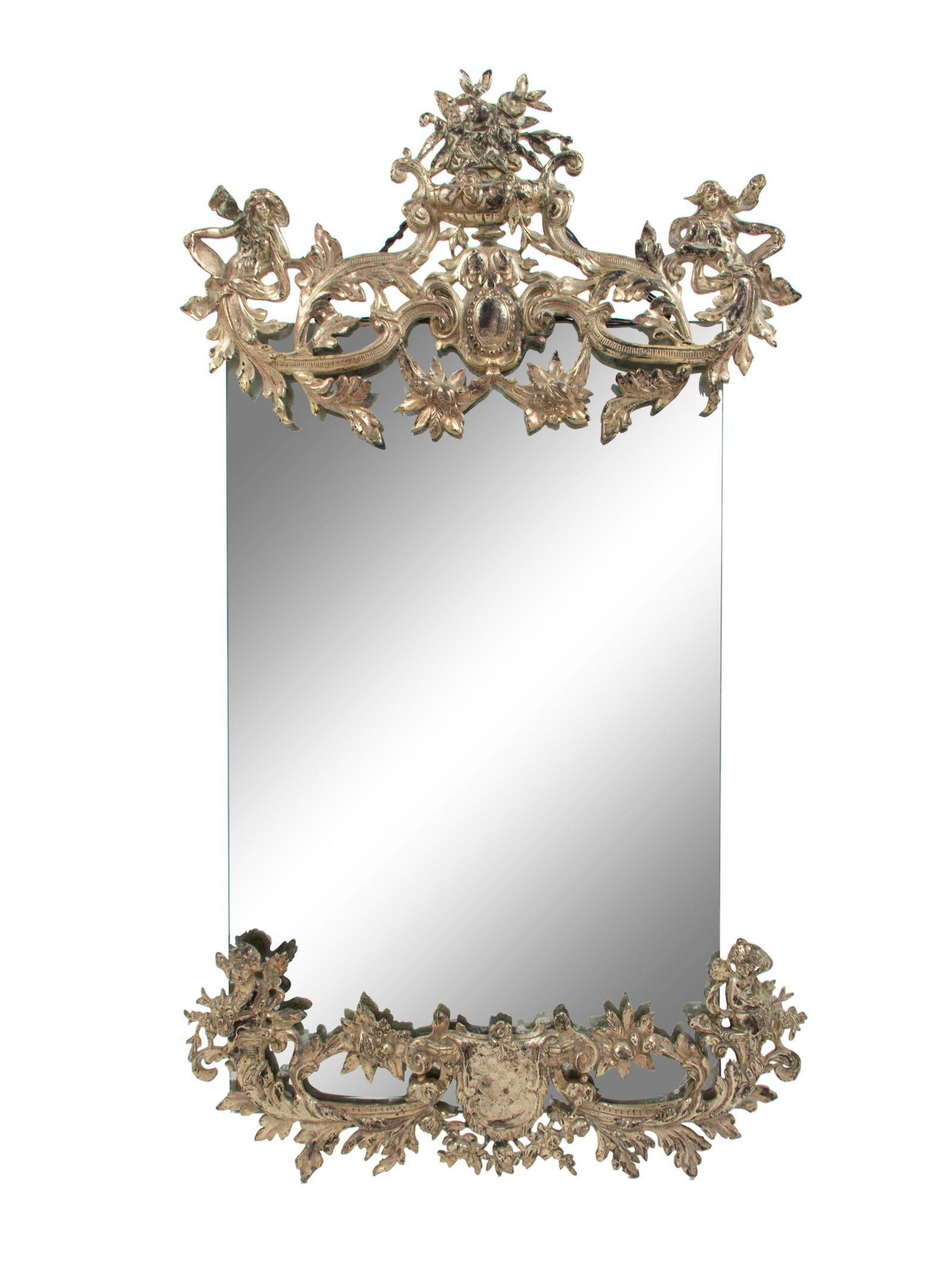 A Continental Silvered Bronze Mirror (1 of 1)
