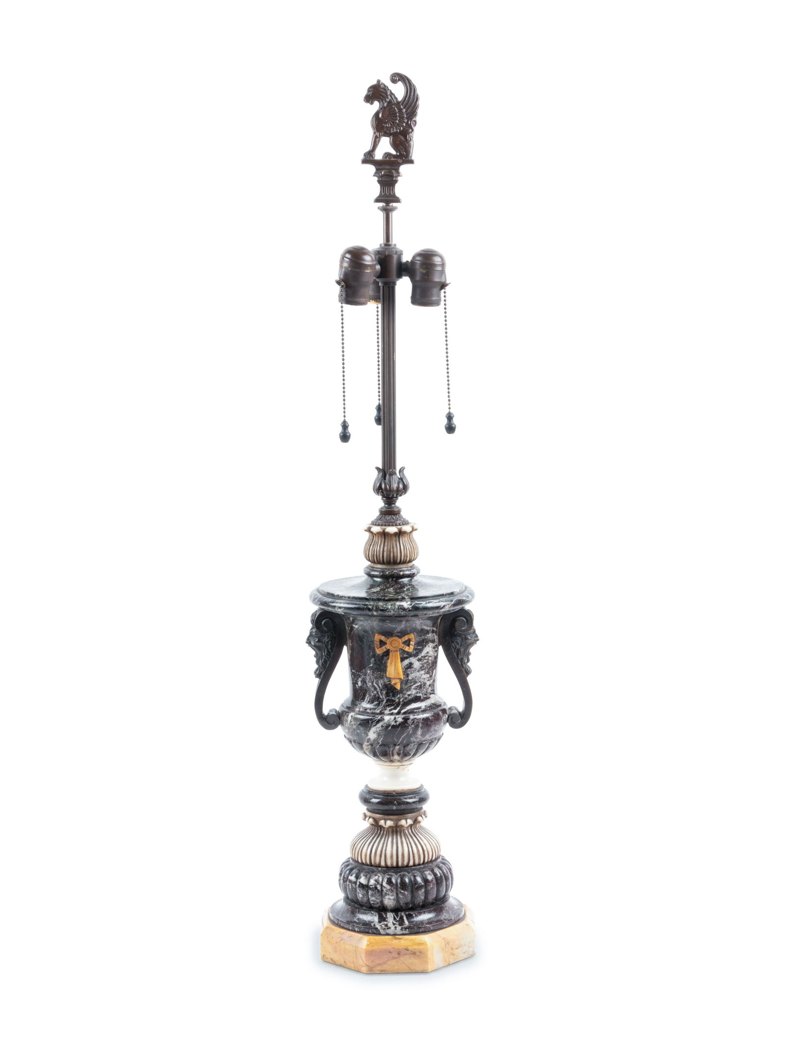 A Continental Gilt Bronze Mounted Marble Table Lamp (1 of 6)