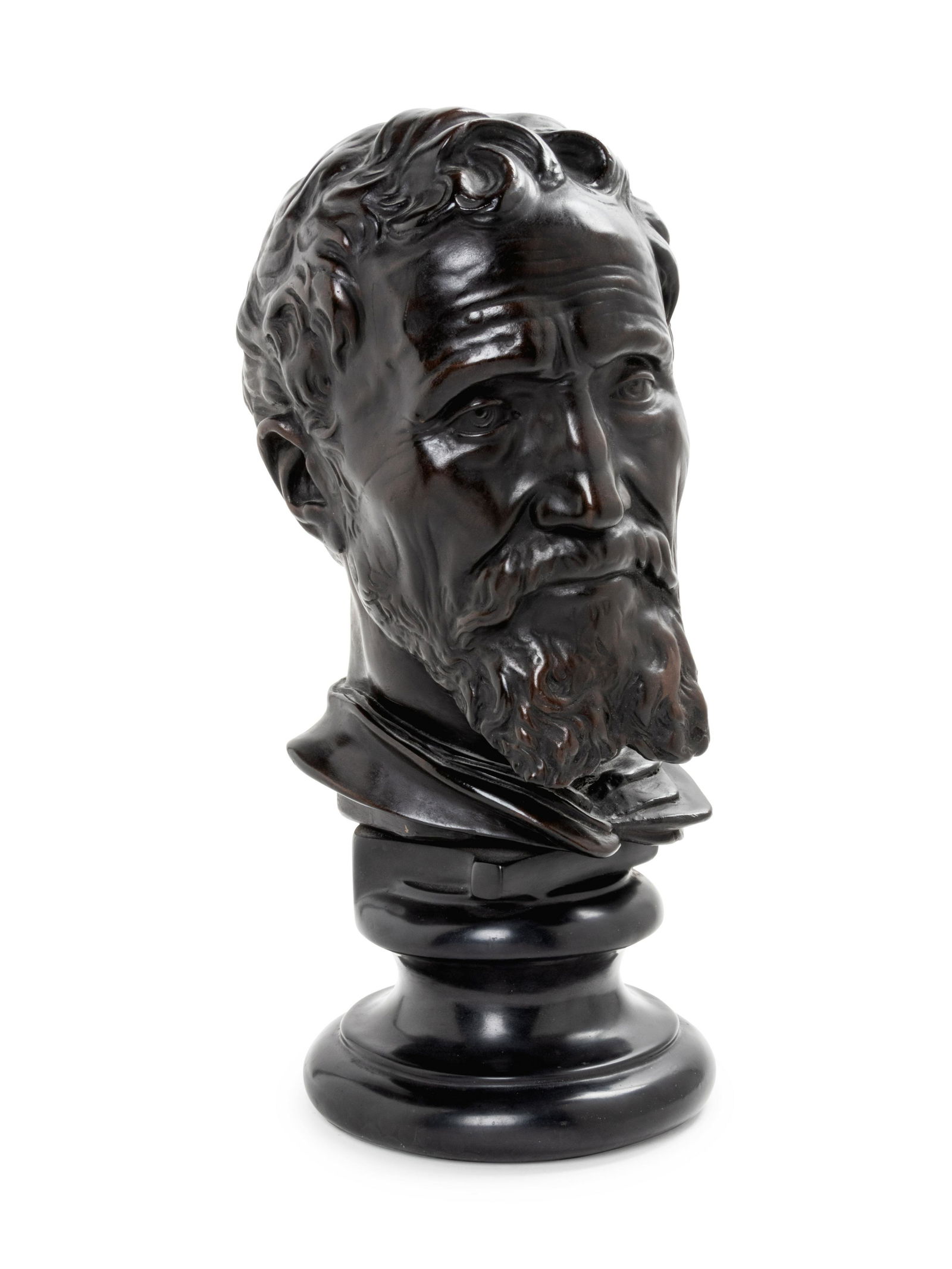 A Cast Metal Bust of a Man: A Cast Metal Bust of a Man Height 19 inches. Property from the Collection of James Flynn and Bill Wiley, Chicago, Illinois