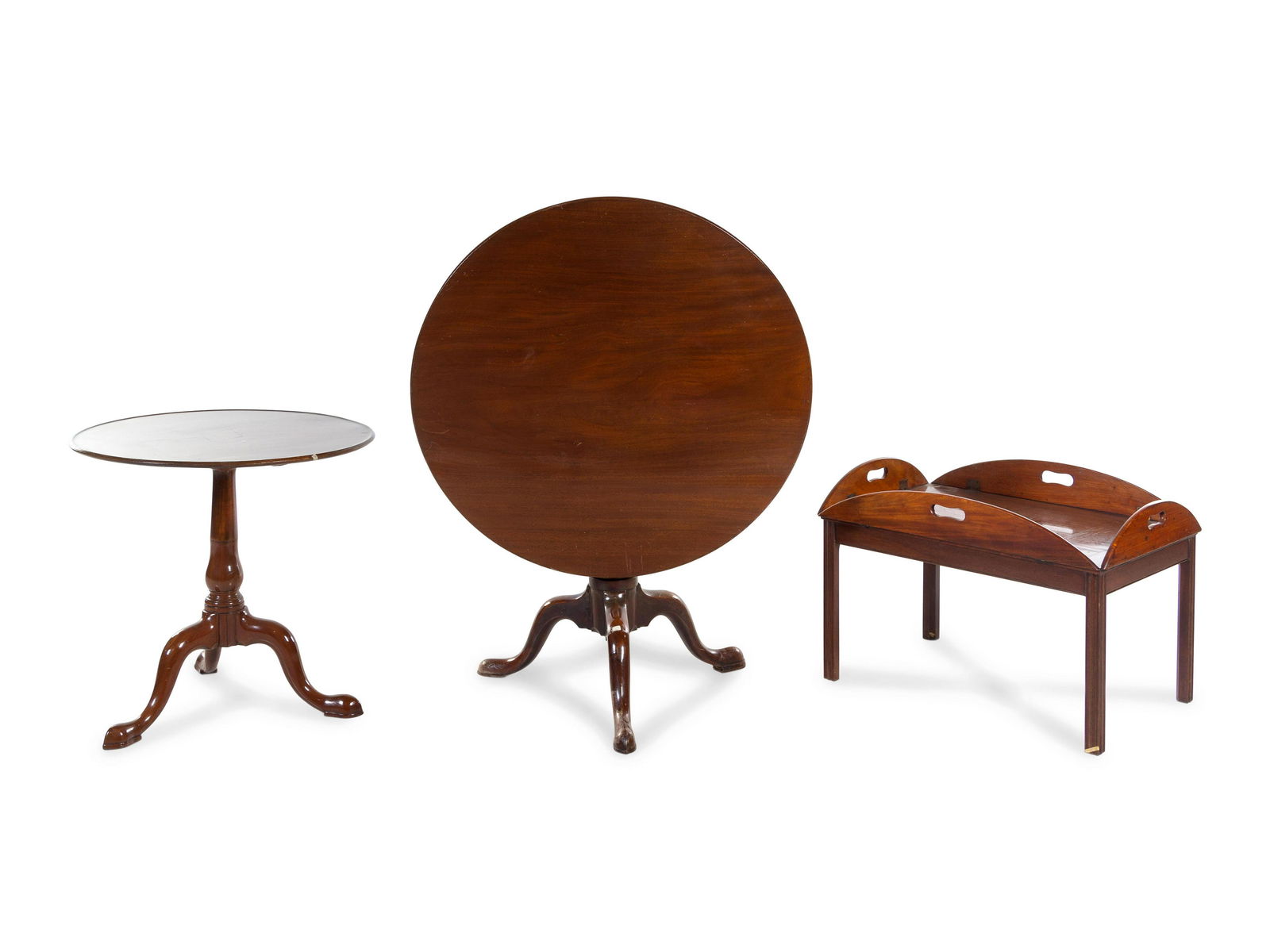 Three George III Style Mahogany Tables (1 of 1)