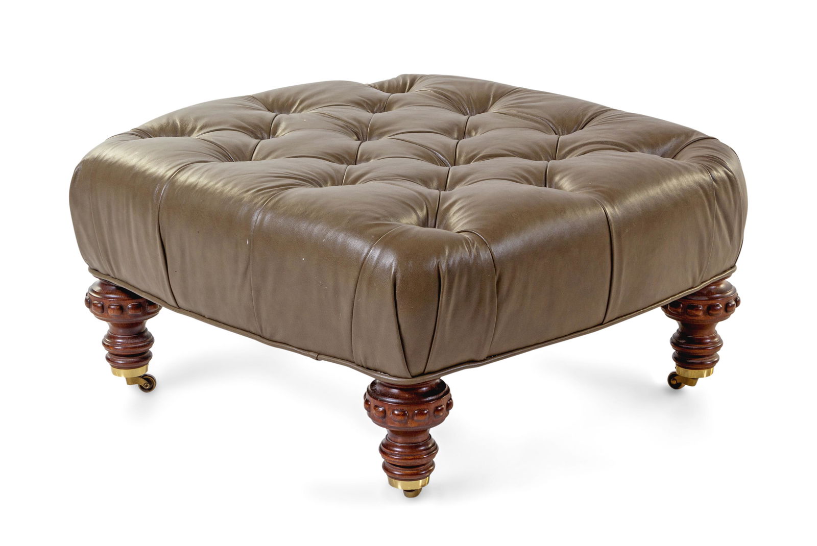 A William IV Style Upholstered Ottoman (1 of 1)