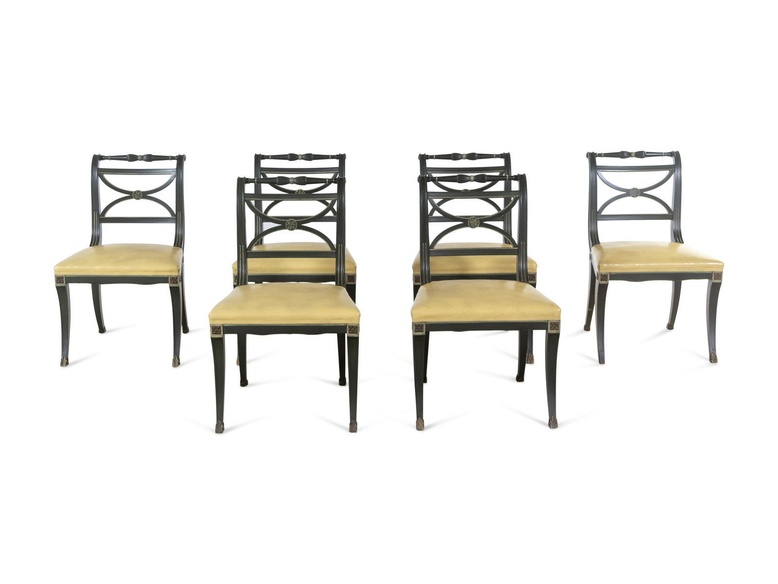 A Set of Six Regency Style Painted Side Chairs (1 of 2)