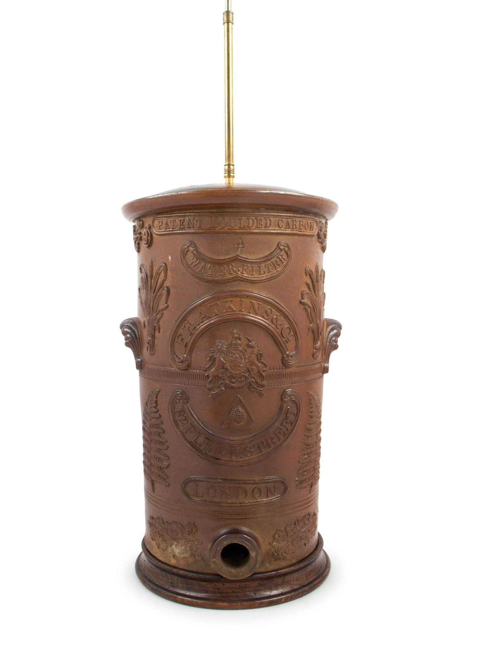 An English Stoneware Water Filter Mounted as a Lamp (1 of 1)
