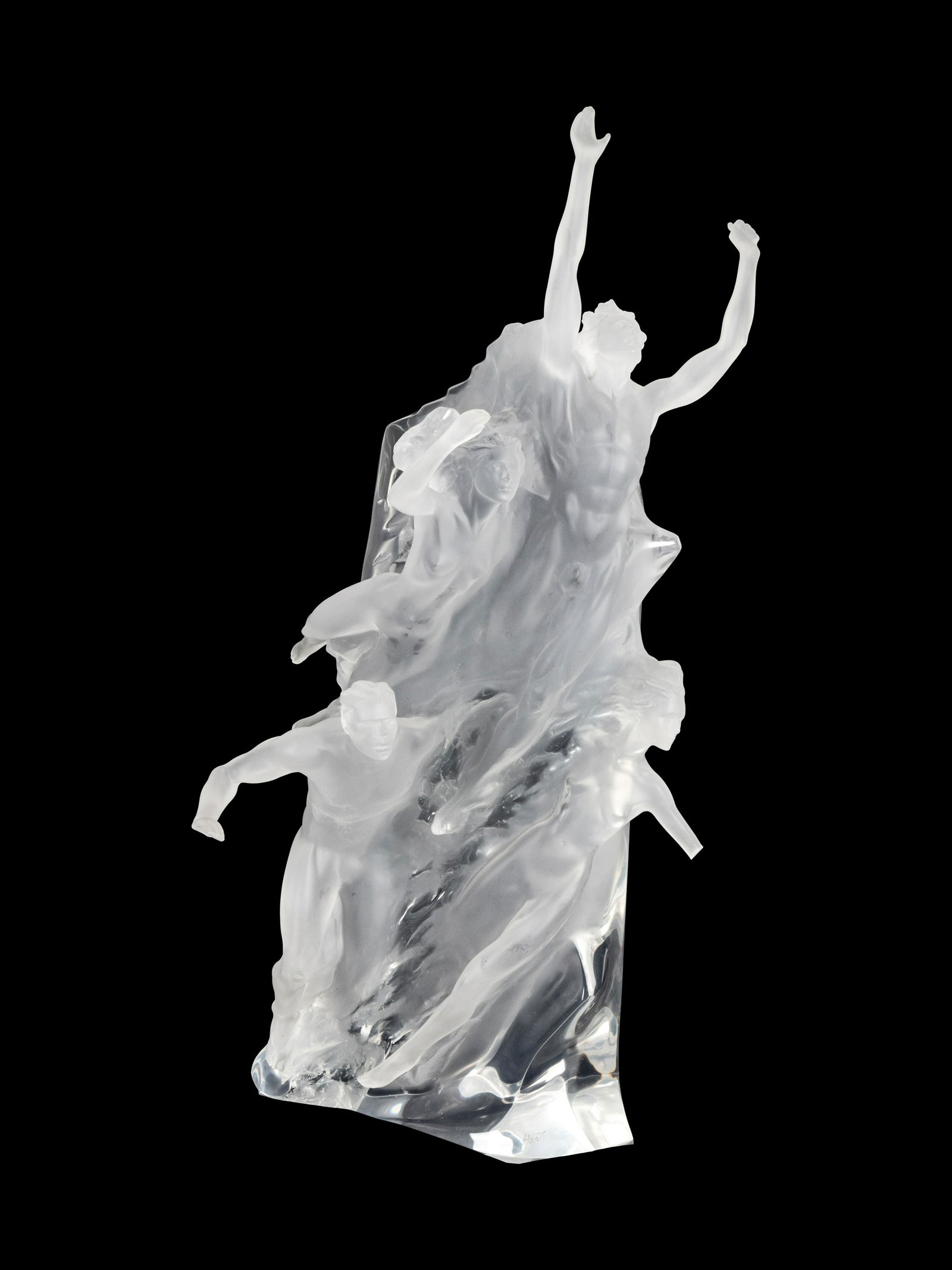Frederick Hart (American, 1943-1999) Heroic Spirit,: Frederick Hart (American, 1943-1999) Heroic Spirit, 1991 glass edition AP Height 26 x width 11 x depth 15 inches.