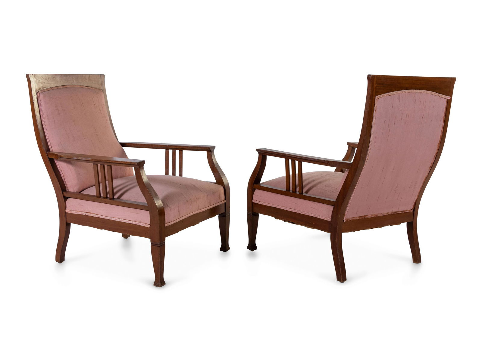 A Pair of Swedish Mahogany Lounge Chairs  (1 of 1)