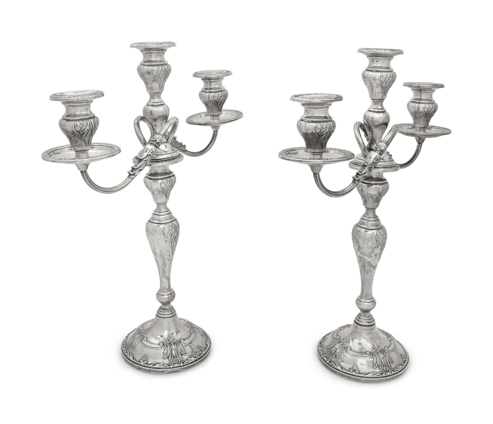 A Pair of American Silver Three-Light Candelabra (1 of 2)