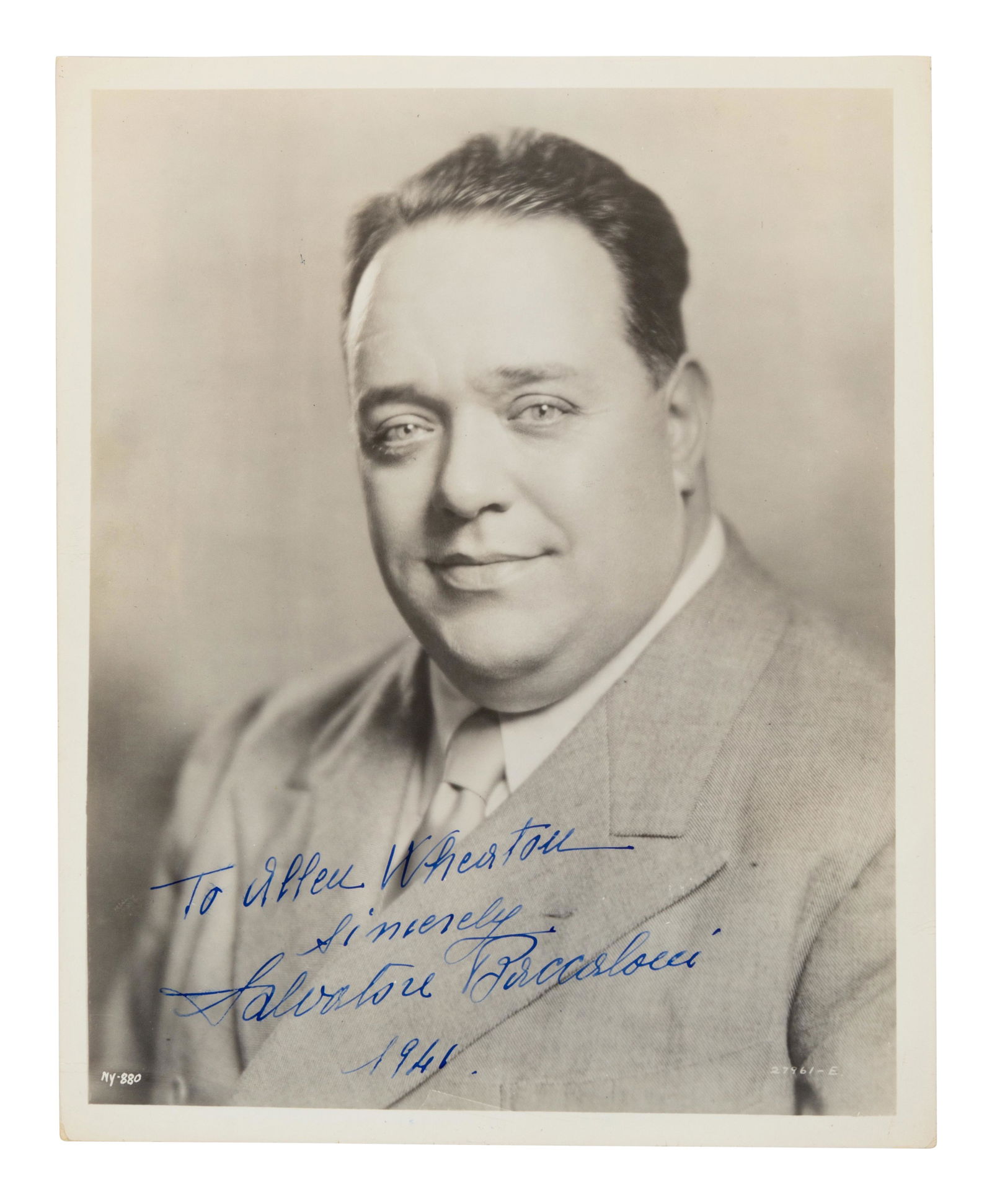 [20TH-CENTURY OPERA SINGERS]. A group of 6 photographs (1 of 6)