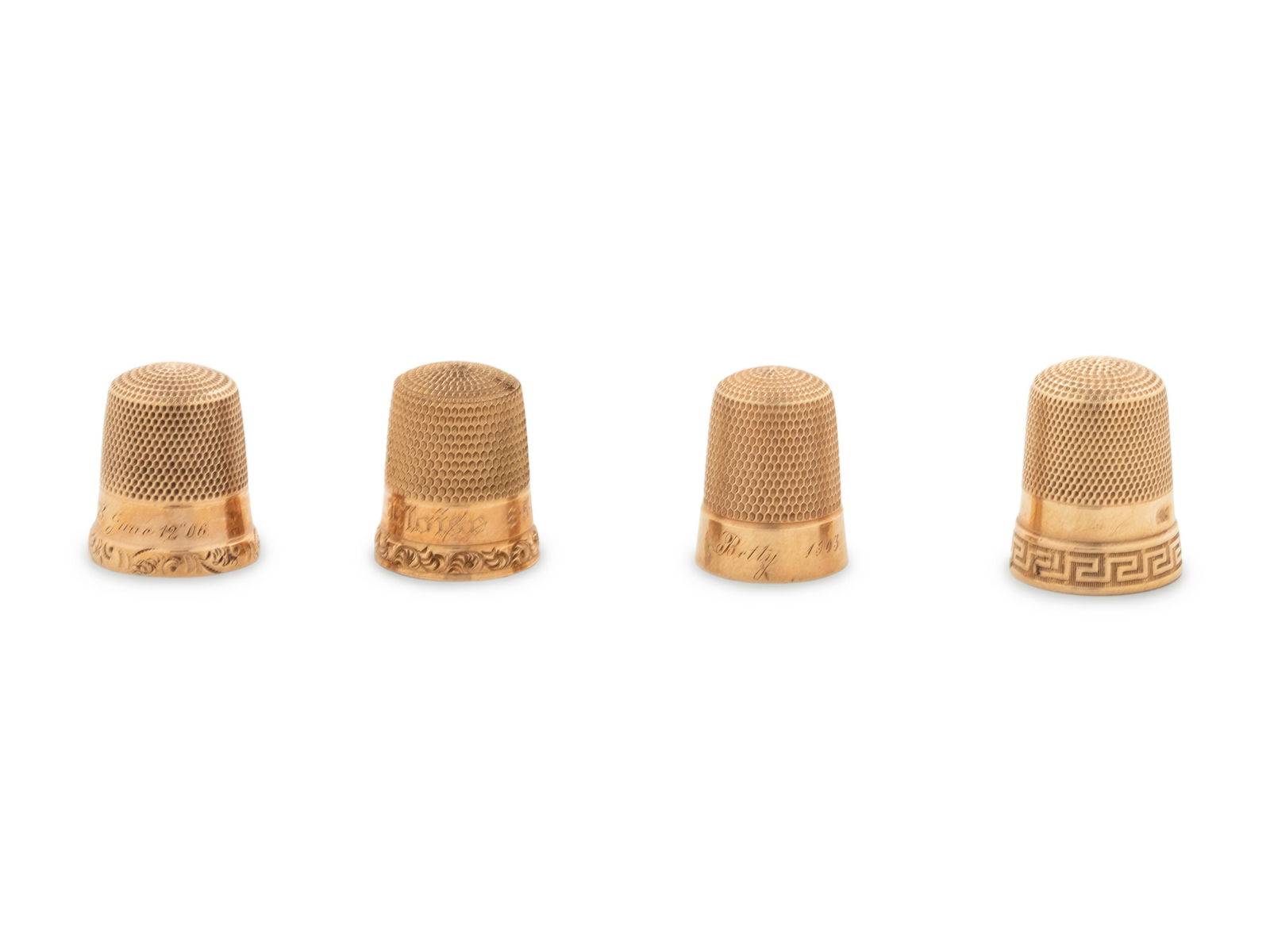 Four American Gold Thimbles (1 of 5)