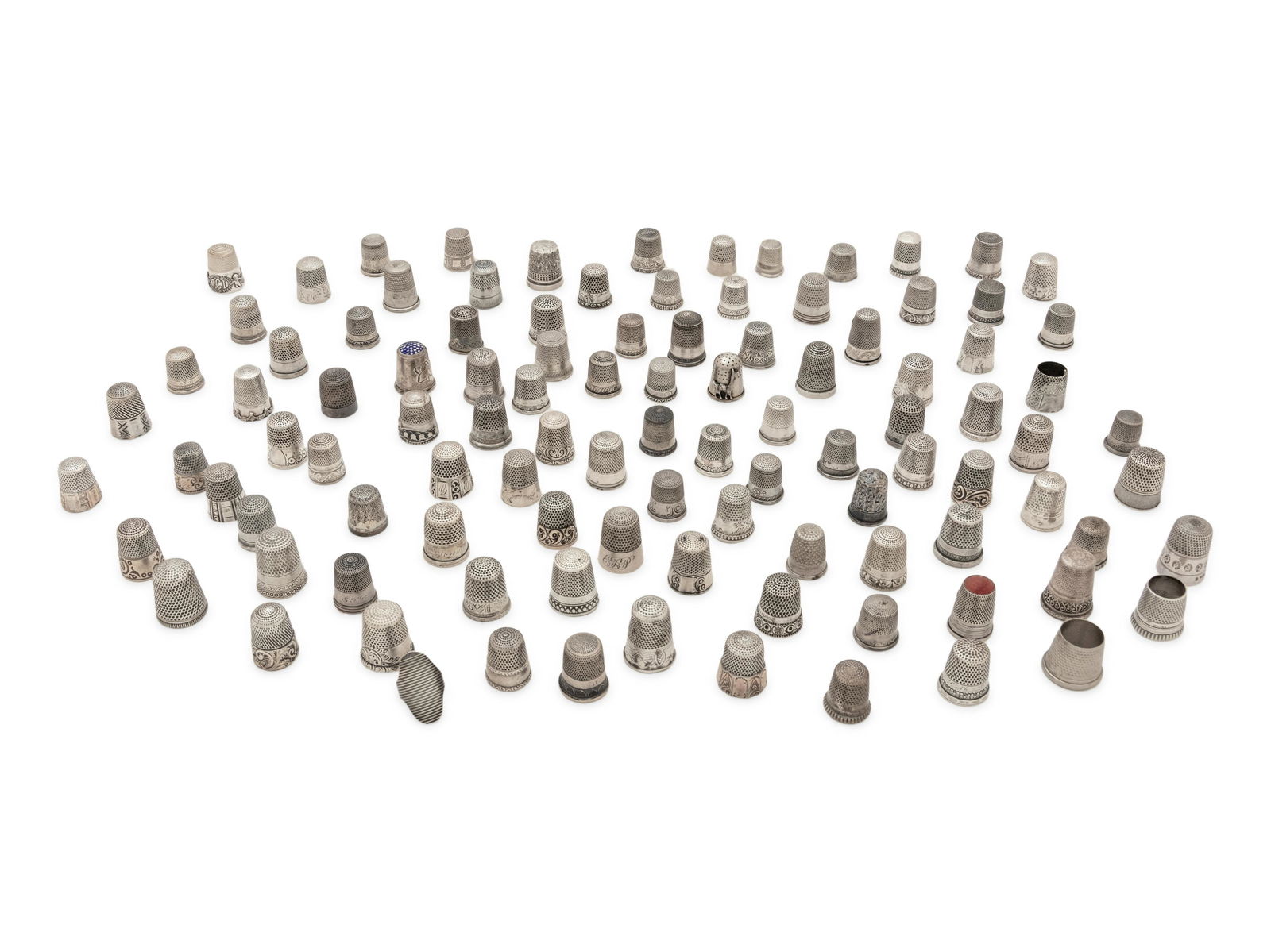 A Collection of Silver and Silvered Metal Thimbles (1 of 5)