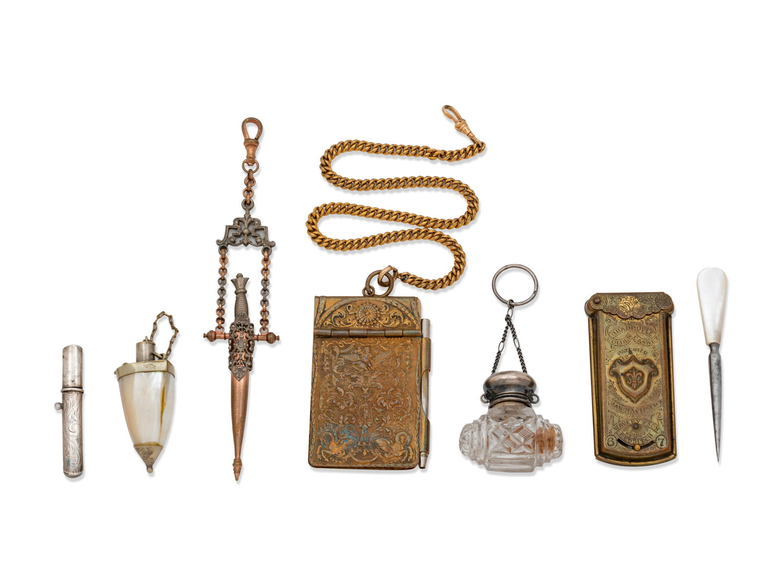 A Collection of Silver Chatelaine Articles, Needlework (1 of 3)