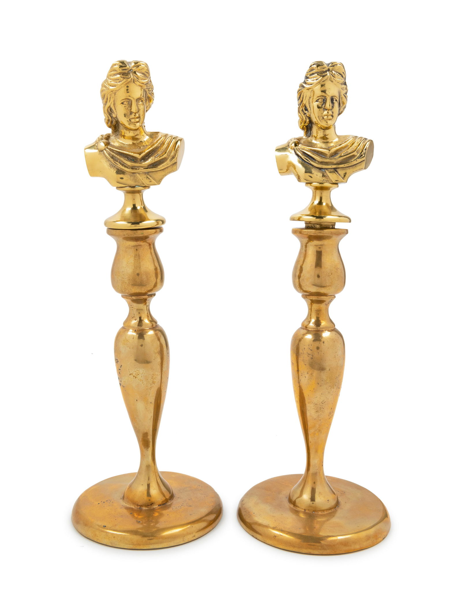 A Pair of Brass Candlesticks (1 of 3)