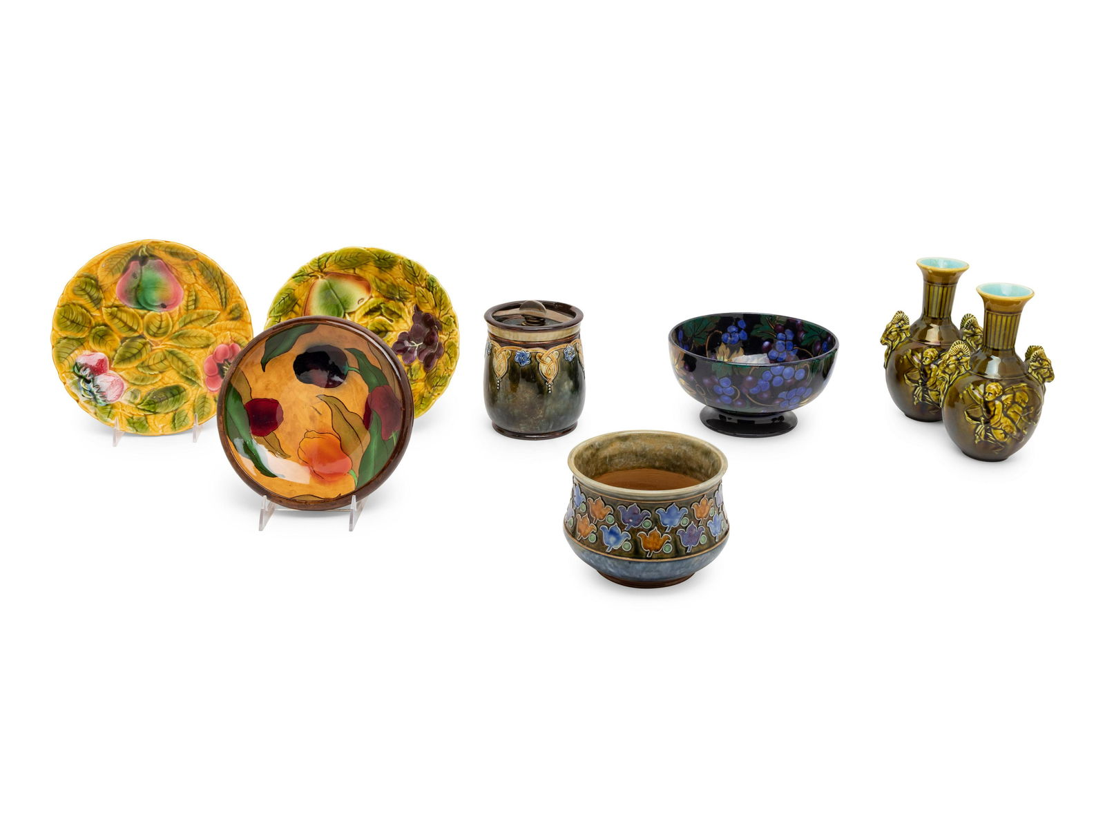 Eight European and American Majolica Articles (1 of 1)